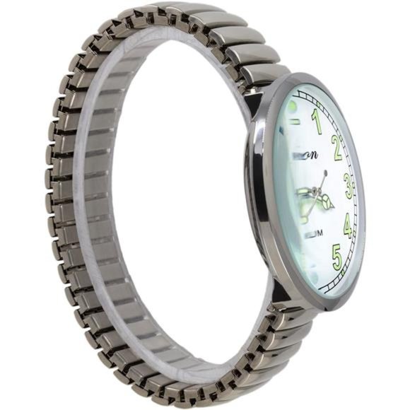 Large Face Stretch Band Luminous Hands and Numbers Dial Japanese Movement main image 5